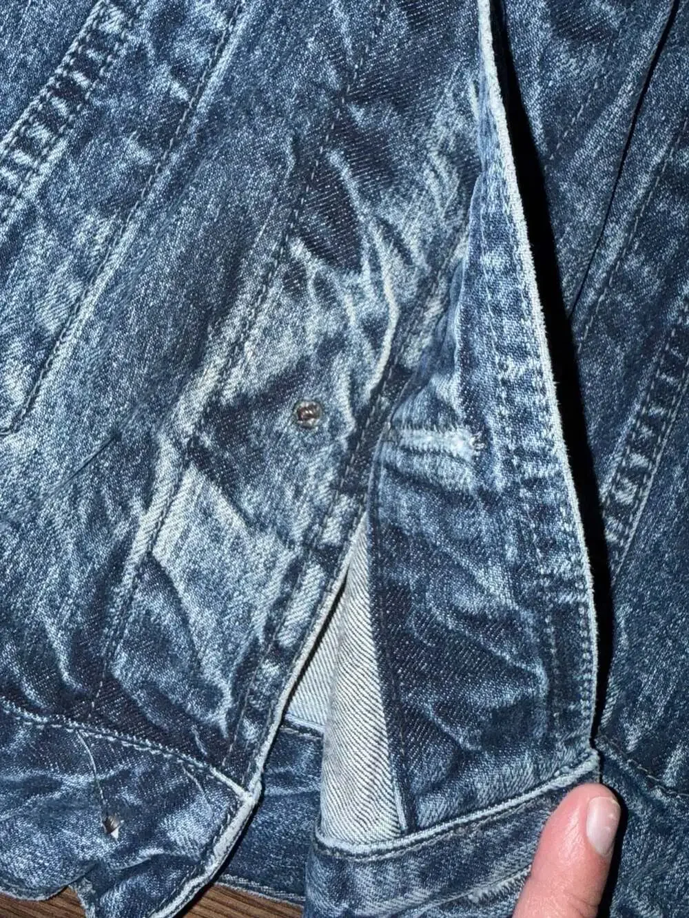 BDG Urban Outfitters Colorblock Denim Trucker Jacket - Picture 3 of 6